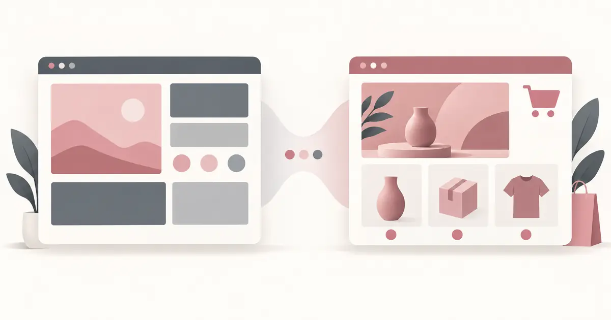 Weboldal készítés vs. webshop készítés 2026: Mi a különbség? blog bejegyzés kiemelt képe