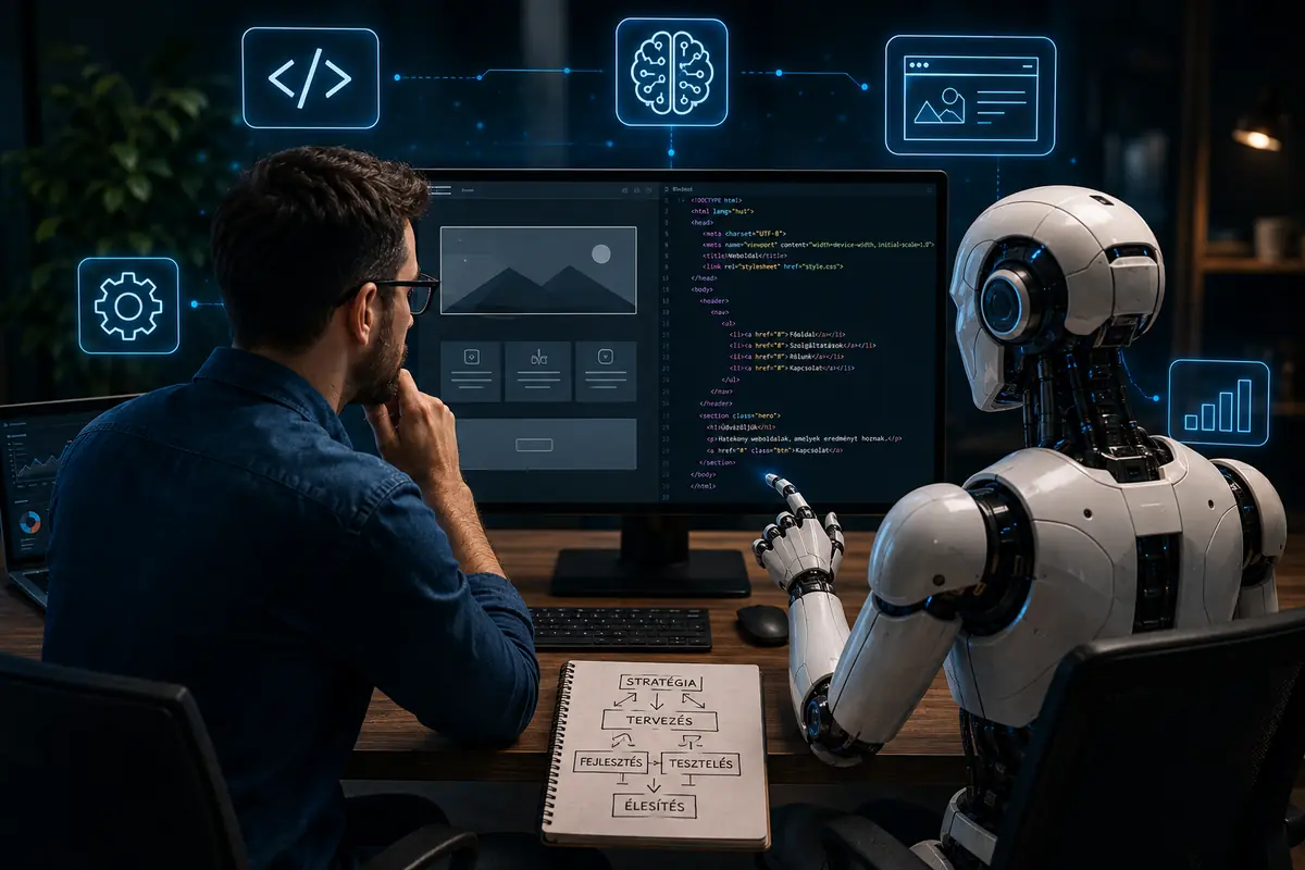 Kiválthatja-e az AI a webfejlesztőt? – 2026-os állapot blog bejegyzés kiemelt képe
