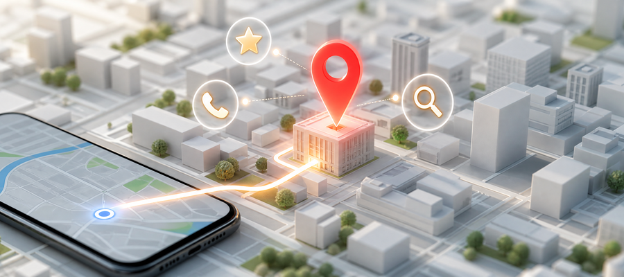 Mi az a Helyi SEO? - Hogyan kerülj az első helyre a Google Mapsen 2026-ban blog bejegyzés kiemelt képe